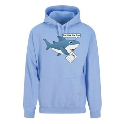 Funny Dun Dun To Do List Shark Unisex Surf Hoodie