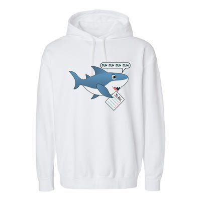 Funny Dun Dun To Do List Shark Garment-Dyed Fleece Hoodie