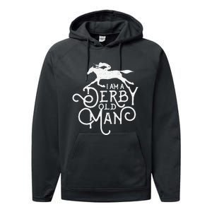 Funny Derby Day Derby Old Man Kentucky Horse Racing Performance Fleece Hoodie