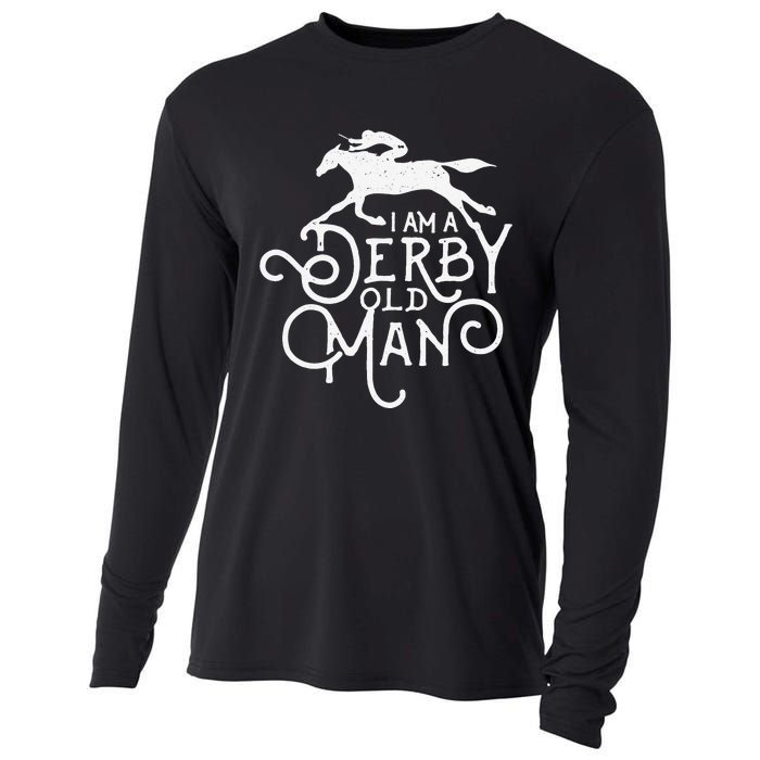 Funny Derby Day Derby Old Man Kentucky Horse Racing Cooling Performance Long Sleeve Crew