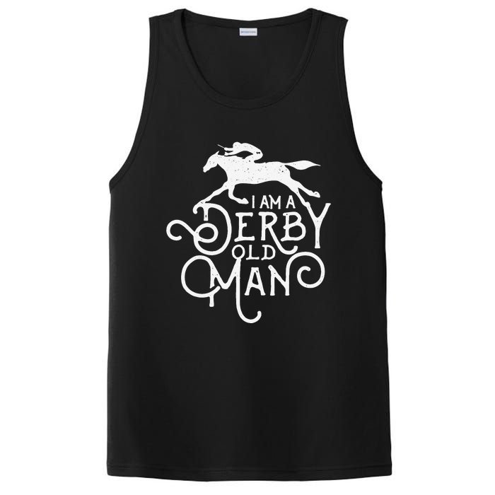 Funny Derby Day Derby Old Man Kentucky Horse Racing PosiCharge Competitor Tank