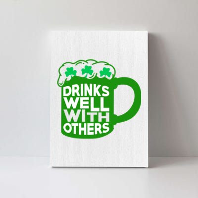 Funny Drinking Drinks Well With Others Canvas