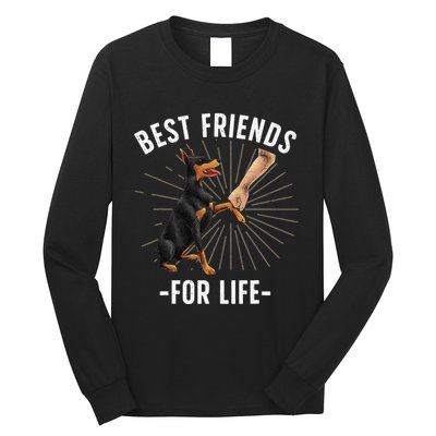 Funny Doberman Design For  Doberman Pinscher Lovers Long Sleeve Shirt