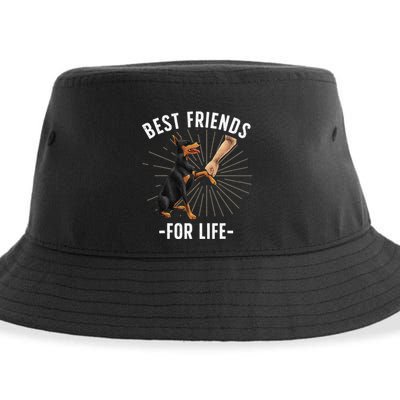Funny Doberman Design For  Doberman Pinscher Lovers Sustainable Bucket Hat