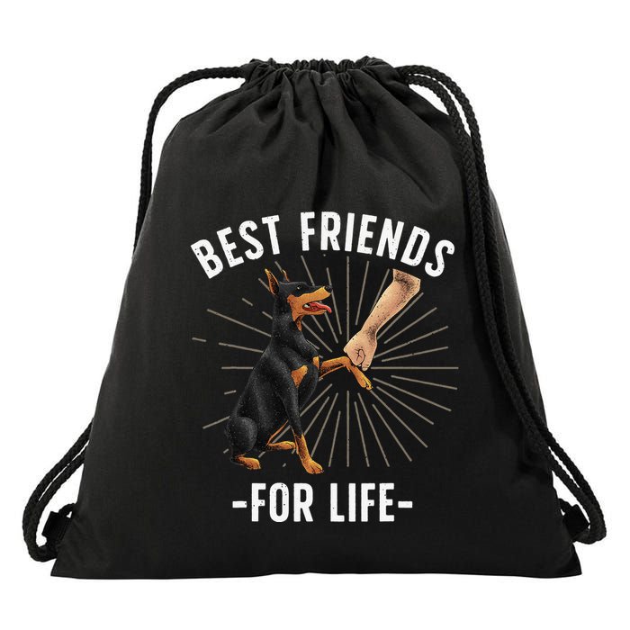 Funny Doberman Design For  Doberman Pinscher Lovers Drawstring Bag