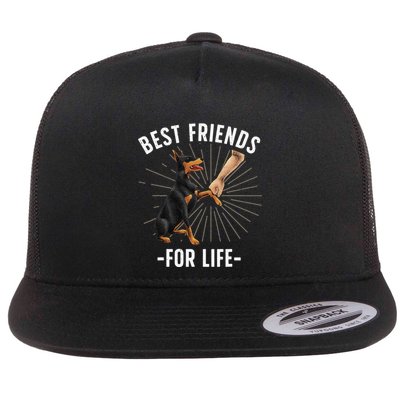 Funny Doberman Design For  Doberman Pinscher Lovers Flatbill Hat