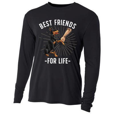 Funny Doberman Design For  Doberman Pinscher Lovers Cooling Performance Long Sleeve Crew