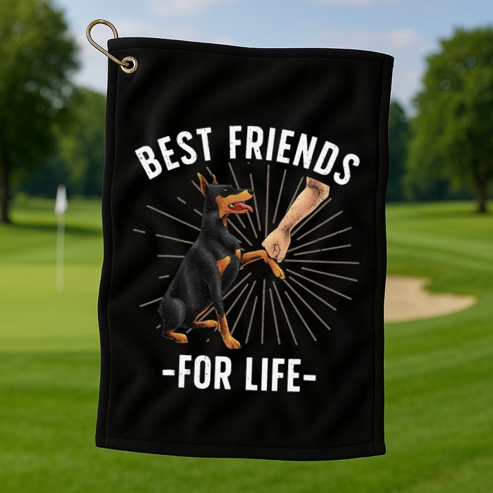 Funny Doberman Design For  Doberman Pinscher Lovers Golf Towel