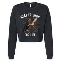 Funny Doberman Design For  Doberman Pinscher Lovers Cropped Pullover Crew