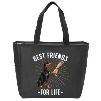 Funny Doberman Design For  Doberman Pinscher Lovers Zip Tote Bag