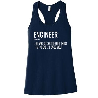 Father's Day Definition Of An Engineering Gifts For Engineers Gifts For Dad Fami Women's Racerback Tank