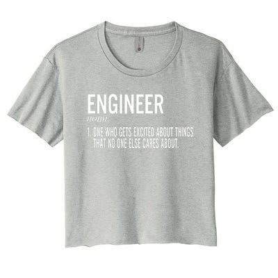 Father's Day Definition Of An Engineering Gifts For Engineers Gifts For Dad Fami Women's Crop Top Tee