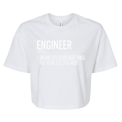 Father's Day Definition Of An Engineering Gifts For Engineers Gifts For Dad Fami Bella+Canvas Jersey Crop Tee