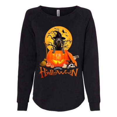 Funny Dachshund Dog Spooky Halloween Womens California Wash Sweatshirt