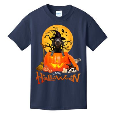 Funny Dachshund Dog Spooky Halloween Kids T-Shirt