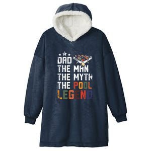 Father's Day Dad The Pool Billiards Legend Gift For Dad Hooded Wearable Blanket