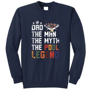 Father's Day Dad The Pool Billiards Legend Gift For Dad Tall Sweatshirt