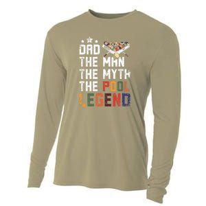 Father's Day Dad The Pool Billiards Legend Gift For Dad Cooling Performance Long Sleeve Crew