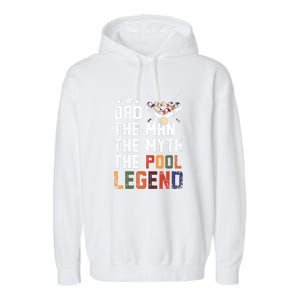 Father's Day Dad The Pool Billiards Legend Gift For Dad Garment-Dyed Fleece Hoodie