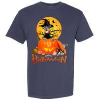 Funny Dobermann Dog Spooky Halloween Garment-Dyed Heavyweight T-Shirt