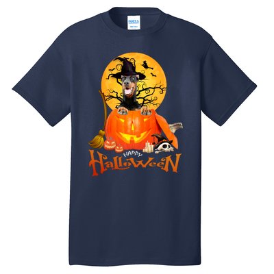 Funny Dobermann Dog Spooky Halloween Tall T-Shirt