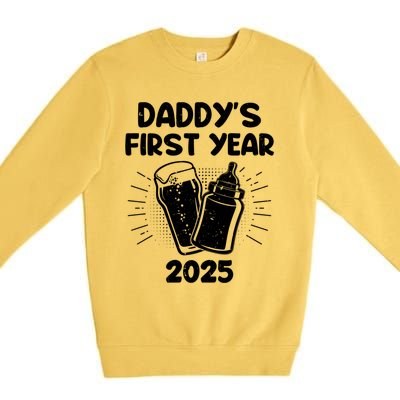 FatherS Day DaddyS First Year 2025 Fathers Great Gift Premium Crewneck Sweatshirt