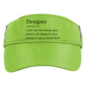 Funny Designer Definition Adult Drive Performance Visor