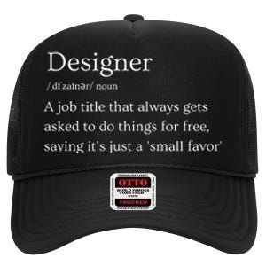 Funny Designer Definition High Crown Mesh Back Trucker Hat