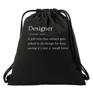 Funny Designer Definition Drawstring Bag