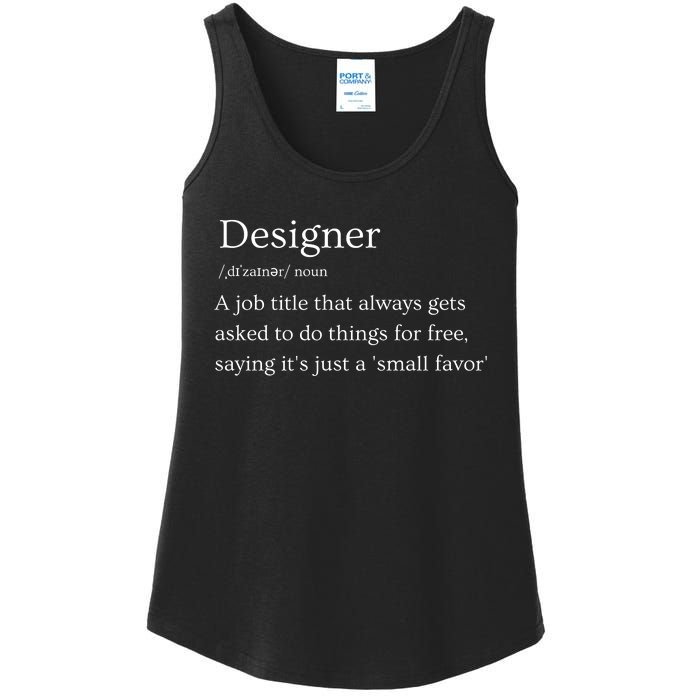 Funny Designer Definition Ladies Essential Tank