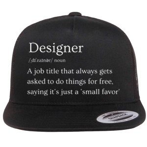 Funny Designer Definition Flat Bill Trucker Hat