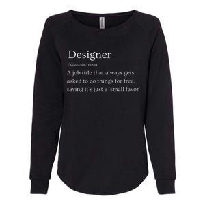 Funny Designer Definition Womens California Wash Sweatshirt