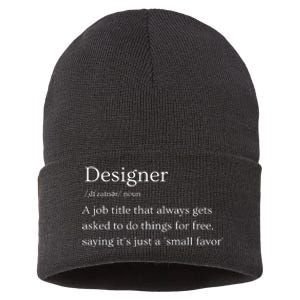 Funny Designer Definition Sustainable Knit Beanie