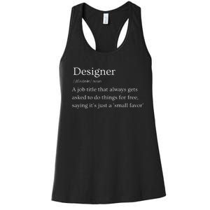 Funny Designer Definition Women's Racerback Tank