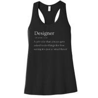 Funny Designer Definition Women's Racerback Tank