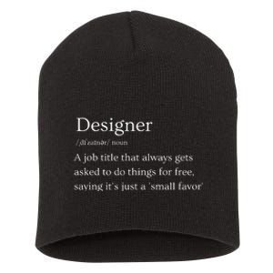 Funny Designer Definition Short Acrylic Beanie