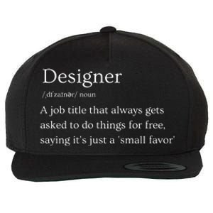 Funny Designer Definition Wool Snapback Cap