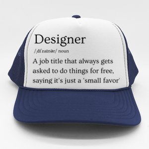 Funny Designer Definition Trucker Hat