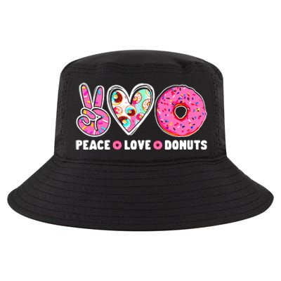 Funny Doughnut Day Donut Lover Peace Love Donuts Boy Girl Cool Comfort Performance Bucket Hat