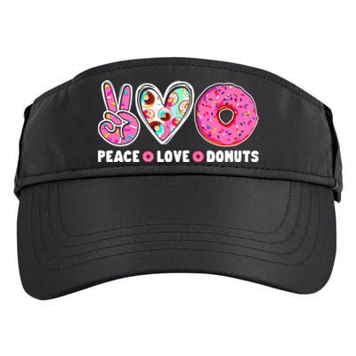 Funny Doughnut Day Donut Lover Peace Love Donuts Boy Girl Adult Drive Performance Visor