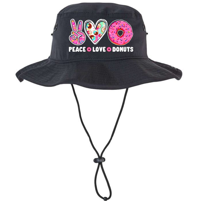 Funny Doughnut Day Donut Lover Peace Love Donuts Boy Girl Legacy Cool Fit Booney Bucket Hat