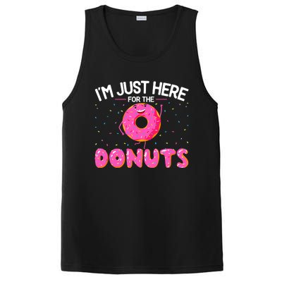 Funny Doughnut Donut Lover Im Just Here For The Donuts PosiCharge Competitor Tank