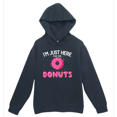 Funny Doughnut Donut Lover Im Just Here For The Donuts Urban Pullover Hoodie