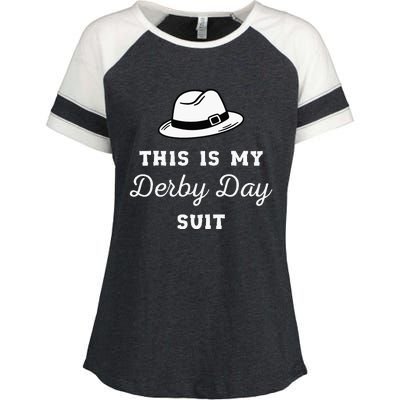 Funny Derby Day Kentucky Attire 2024 Enza Ladies Jersey Colorblock Tee