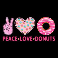 Funny Doughnut Donut Lover Peace Love Donuts Themed Impact Tech Backpack
