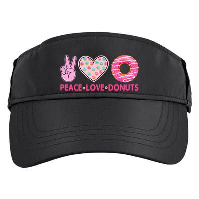 Funny Doughnut Donut Lover Peace Love Donuts Themed Adult Drive Performance Visor