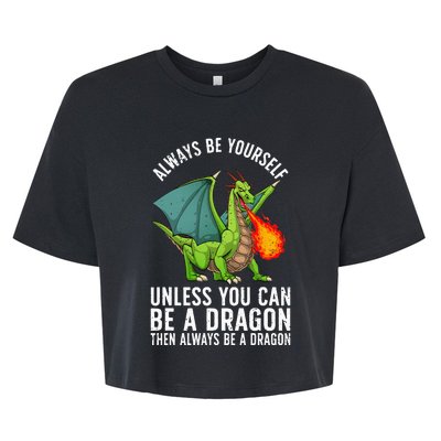 Funny Dragon Design For Men Women Kids Fantasy Dragon Lover Bella+Canvas Jersey Crop Tee