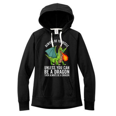 Funny Dragon Design For Men Women Kids Fantasy Dragon Lover Women's Fleece Hoodie