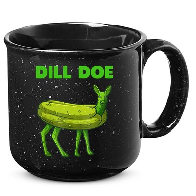 Funny Dill Doe Women Deer Green Dill Pickle Veggie Lover 15oz Campfire Ceramic Mug