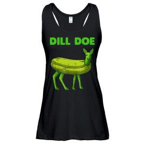 Funny Dill Doe Women Deer Green Dill Pickle Veggie Lover Ladies Essential Flowy Tank